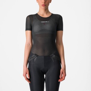 Black Women Castelli PRO MESH W SHORT SLEEVE Base Layer | 906125-OGN