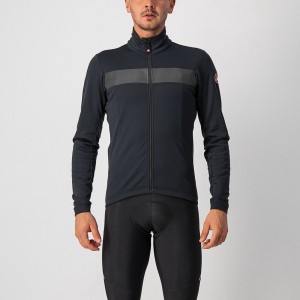 Black / Black Men Castelli RADDOPPIA 3 Jackets | 065749-NXR