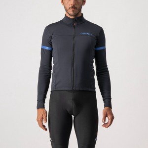 Black / Blue Men Castelli FONDO 2 FZ Jersey | 172308-PQO