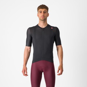 Black / Dark Grey Men Castelli ESPRESSO Jersey | 506784-PJE