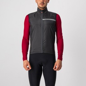 Black / Dark Grey Men Castelli SQUADRA STRETCH Vest | 827549-PDY