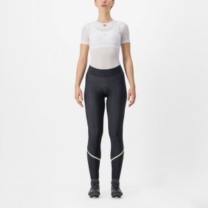 Black / Mint / Black Women Castelli VELOCISSIMA THERMAL Leggings | 172493-ASX