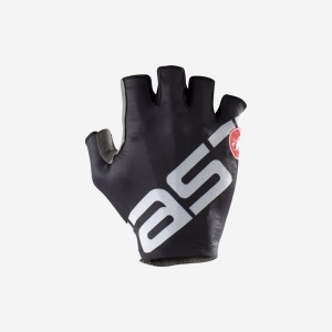 Black / Silver Men Castelli COMPETIZIONE 2 Gloves | 850371-VKI