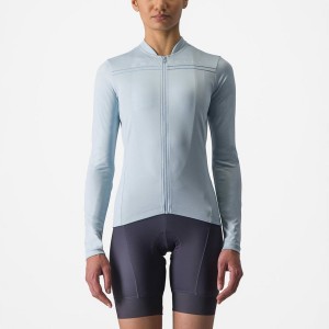 Blue Women Castelli ANIMA 4 LONG SLEEVE Jersey | 476193-DUM