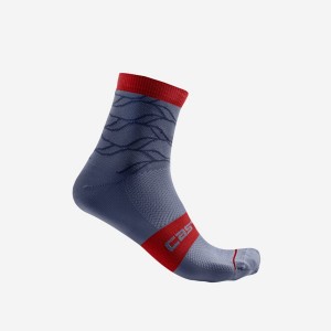 Blue Women Castelli CLIMBER'S 3.0 12 CM Socks | 126305-TVU