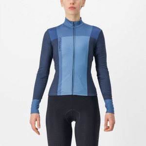 Blue / Blue Women Castelli UNLIMITED W THERMAL Jersey | 674290-BPU