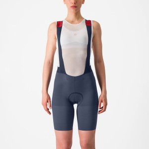 Blue / Grey Blue Women Castelli PREMIO W Bib Shorts | 873296-ZWX