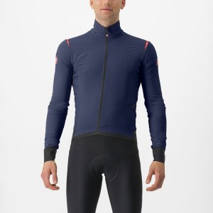 Blue / Red Men Castelli ALPHA FLIGHT ROS Jackets | 687439-QLW