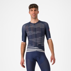 Blue / Silver Grey Men Castelli CLIMBER'S 4.0 Jersey | 962308-NIM