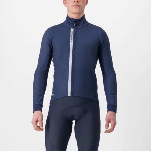 Blue / Silver Men Castelli ENTRATA Jackets | 746158-UMP