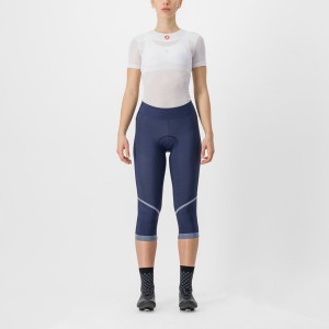 Blue / Silver Women Castelli VELOCISSIMA THERMAL KNICKER Leggings | 413625-GTD