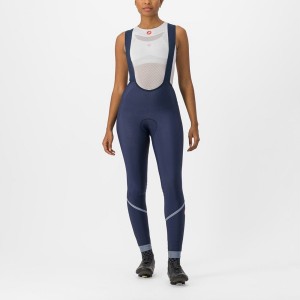 Blue / Silver Women Castelli VELOCISSIMA DT Bib Tights | 216985-GIJ