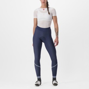 Blue / Silver Women Castelli VELOCISSIMA THERMAL Leggings | 172635-GOR