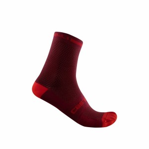 Burgundy Men Castelli SUPERLEGGERA T 12 Socks | 781305-JPB