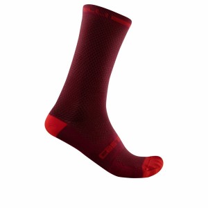 Burgundy Men Castelli SUPERLEGGERA T 18 Socks | 374280-ISE