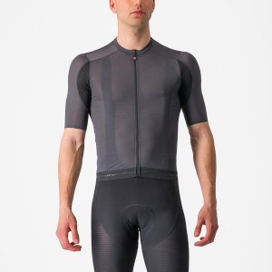 Dark Grey Men Castelli SUPERLEGGERA 3 Jersey | 714930-LNB