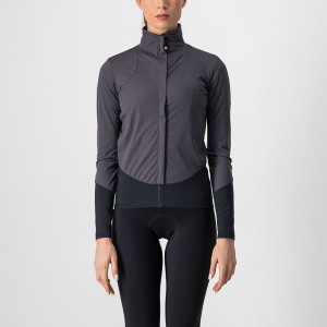 Dark Grey / Black Women Castelli BETA RoS W Jackets | 637241-DSV