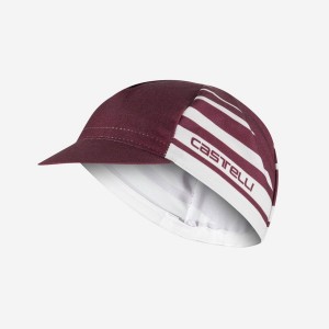 Deep Burgundy / Silver Men Castelli CLASSICO Cap | 801945-JDS