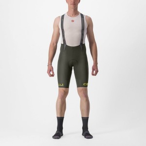 Deep Green Men Castelli FREE AERO RC CLASSIC Bib Shorts | 307815-KIP