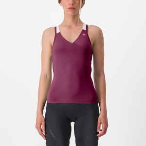 Deep Purple / White Women Castelli SOLARIS TOP Jersey | 679145-VPR