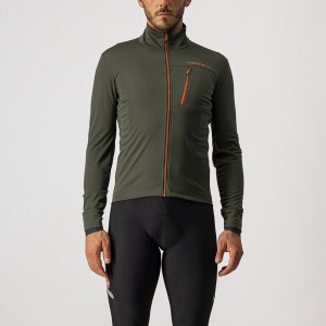 Green / Red Men Castelli GO Jackets | 407592-CGK