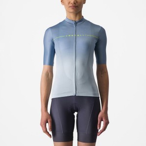 Grey Blue / Blue Women Castelli SALITA Jersey | 963518-ASH