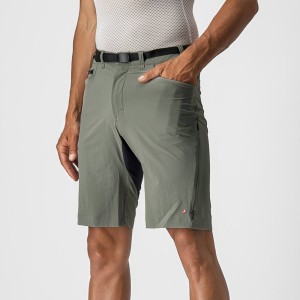 Grey Men Castelli UNLIMITED TRAILGY Shorts | 027654-HXQ