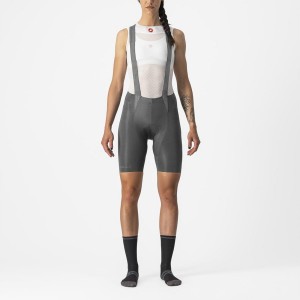 Grey Women Castelli FREE AERO RC W Bib Shorts | 274803-AUN