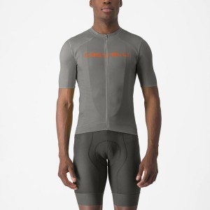 Grey / Orange Men Castelli PROLOGO LITE Jersey | 715093-UYB