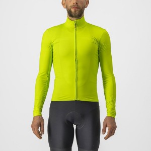 Light Green Men Castelli PRO THERMAL MID LS Jersey | 820413-HAI