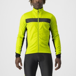 Light Green / Black Men Castelli RADDOPPIA 3 Jackets | 728653-AUZ