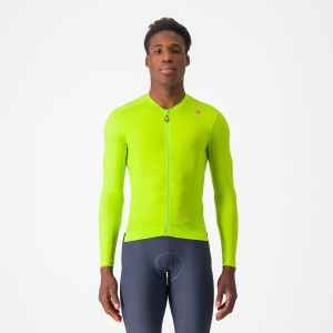 Light Green / Deep Green Men Castelli ESPRESSO LS Jersey | 541806-PLC