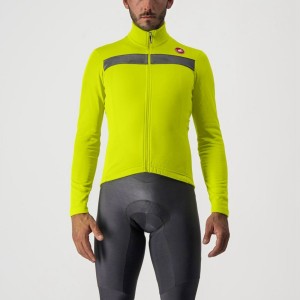 Light Green / Silver Men Castelli PURO 3 FZ Jersey | 601748-MQT