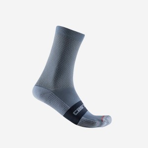 Light Grey Blue Men Castelli ESPRESSO 15 Socks | 832456-CER