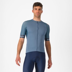 Light Grey Blue / Dark Grey Men Castelli ENTRATA VI Jersey | 675903-FLA