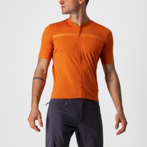 Orange Red Men Castelli UNLIMITED ALLROAD Jersey | 742615-TBH