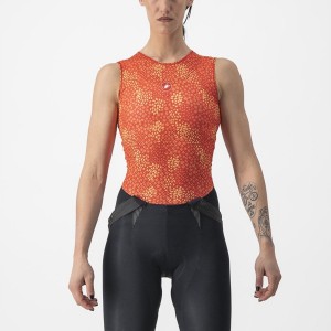 Orange Women Castelli PRO MESH 4 W SLEEVELESS Base Layer | 960143-VAL