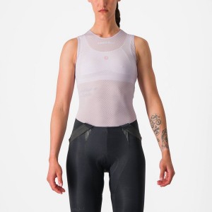 Purple White Women Castelli PRO MESH W SLEEVELESS Base Layer | 621083-TDI