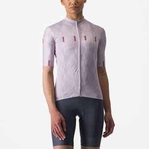 Purple White / Deep Purple Women Castelli DIMENSIONE Jersey | 081546-PKQ