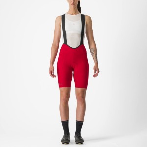 Red Women Castelli ESPRESSO W DT Bib Shorts | 860475-BSZ