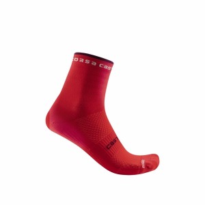 Red Women Castelli ROSSO CORSA W 11 Socks | 302978-QSC