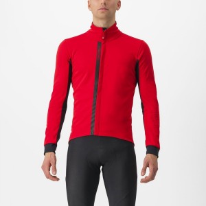 Red / Black Black Men Castelli ENTRATA Jackets | 814796-TNV