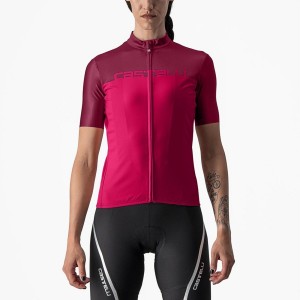 Red / Burgundy Women Castelli VELOCISSIMA Jersey | 654918-GHF