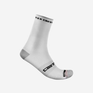 White Men Castelli ROSSO CORSA PRO 15 Socks | 235679-CLX