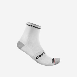 White Men Castelli ROSSO CORSA PRO 9 Socks | 093516-LRM