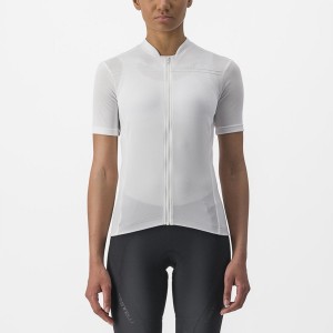 White Women Castelli ANIMA 4 Jersey | 406723-XHC