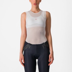 White Women Castelli PRO MESH W SLEEVELESS Base Layer | 273854-KEW