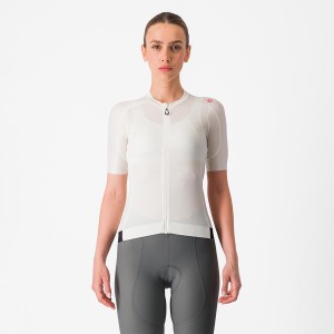 White / Dark Grey Women Castelli ESPRESSO W Jersey | 249307-LEV