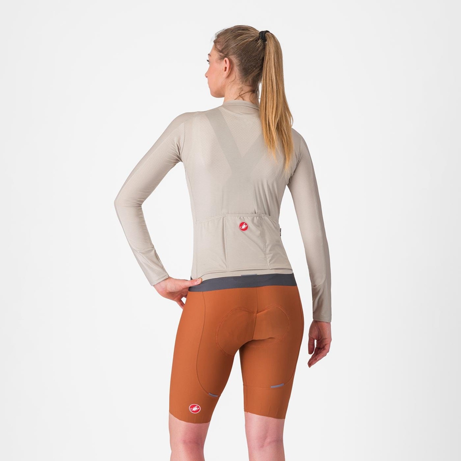 Beige Women Castelli ESPRESSO W DT Bib Shorts | 058761-KMG