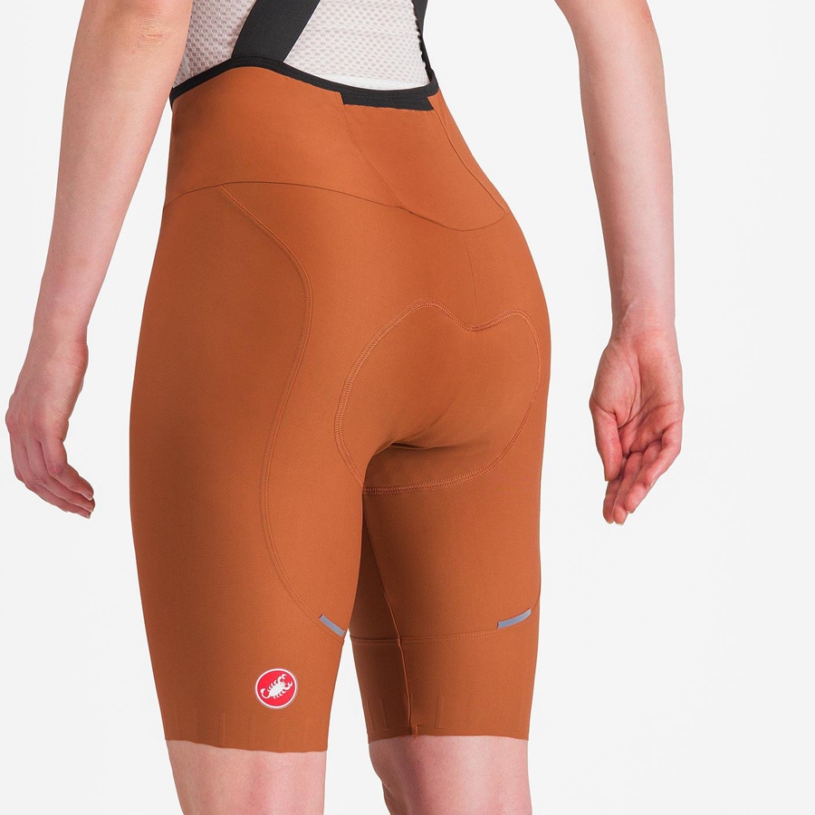 Beige Women Castelli ESPRESSO W DT Bib Shorts | 058761-KMG